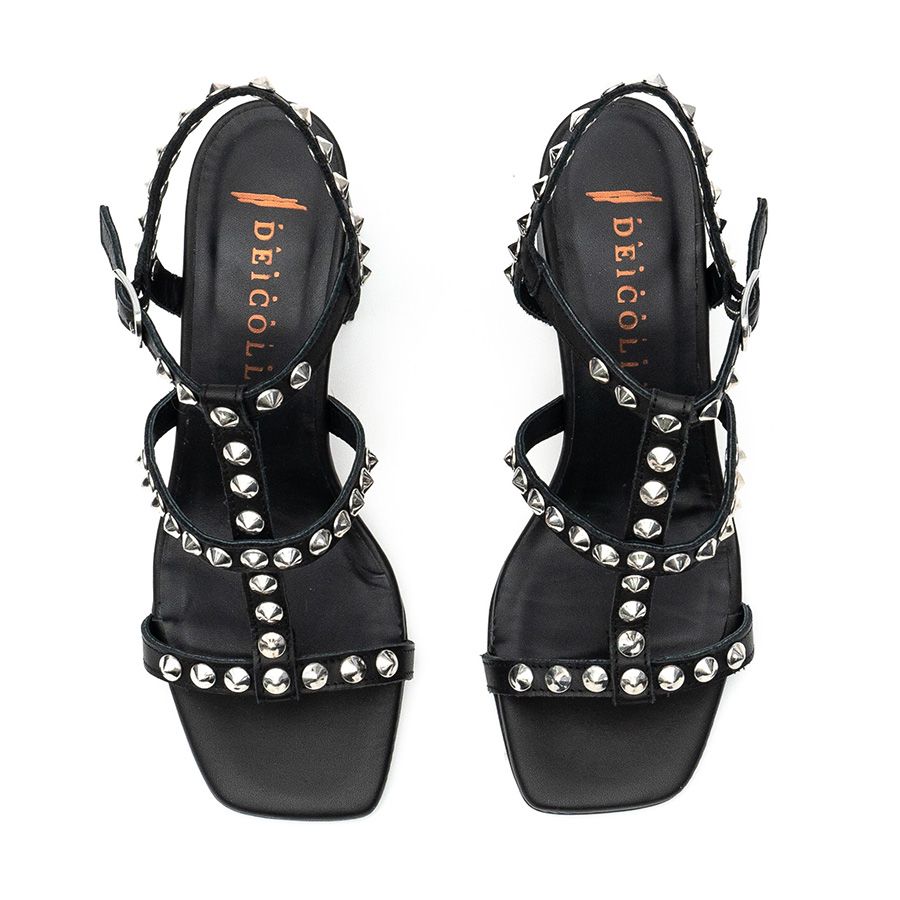 LEATHER SANDALS WITH STUDS GIN100