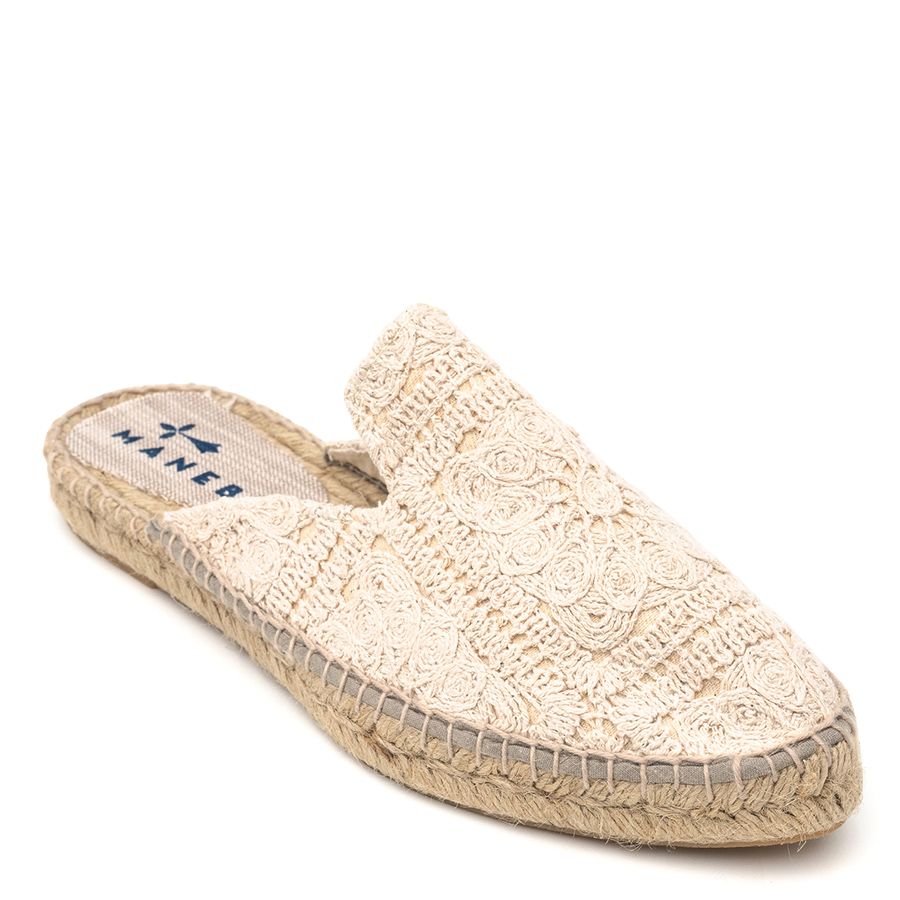 COTTON CROCHET MULES M0cot