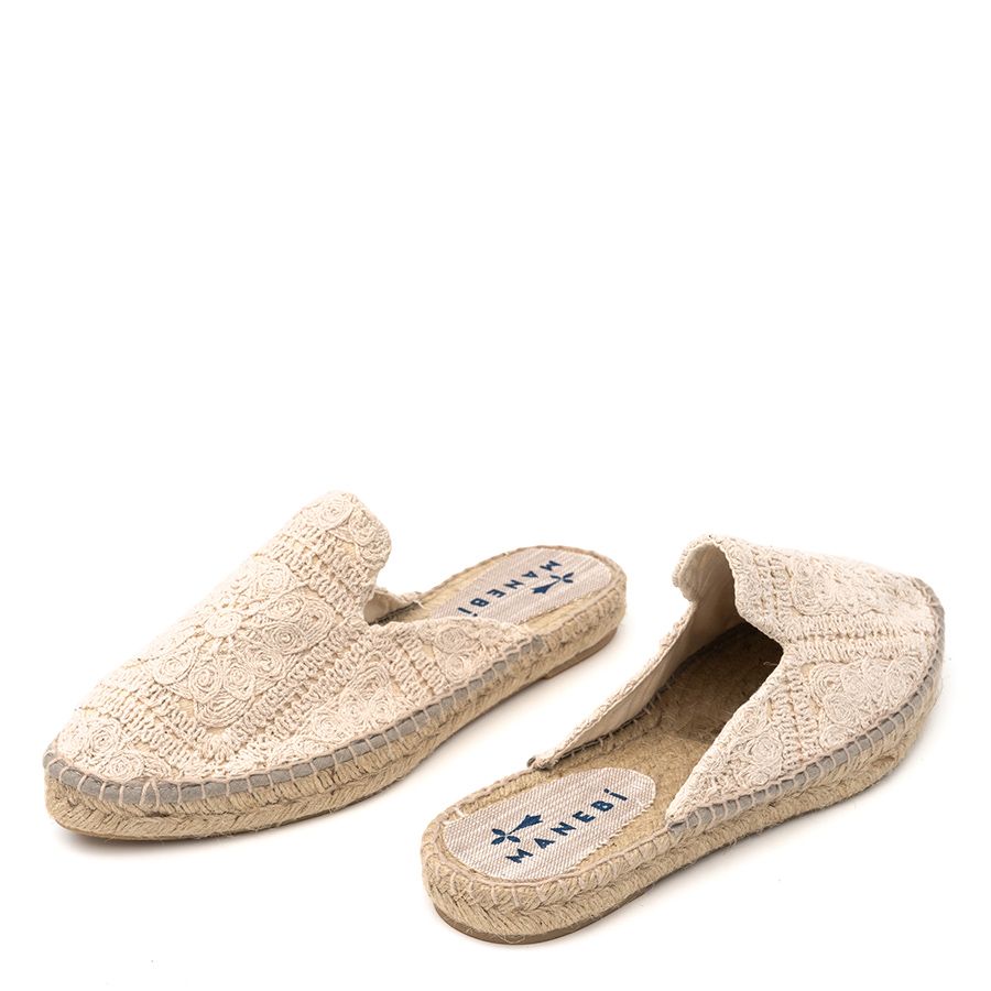 COTTON CROCHET MULES M0cot