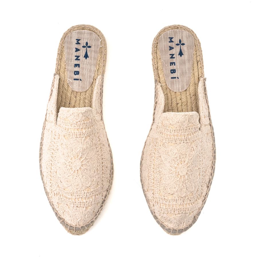 COTTON CROCHET MULES M0cot
