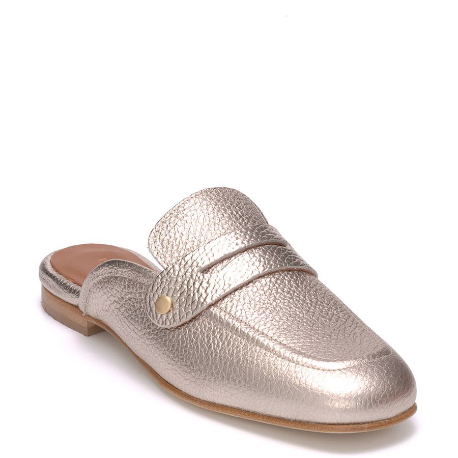 LEATHER FLAT MULES MARTINA