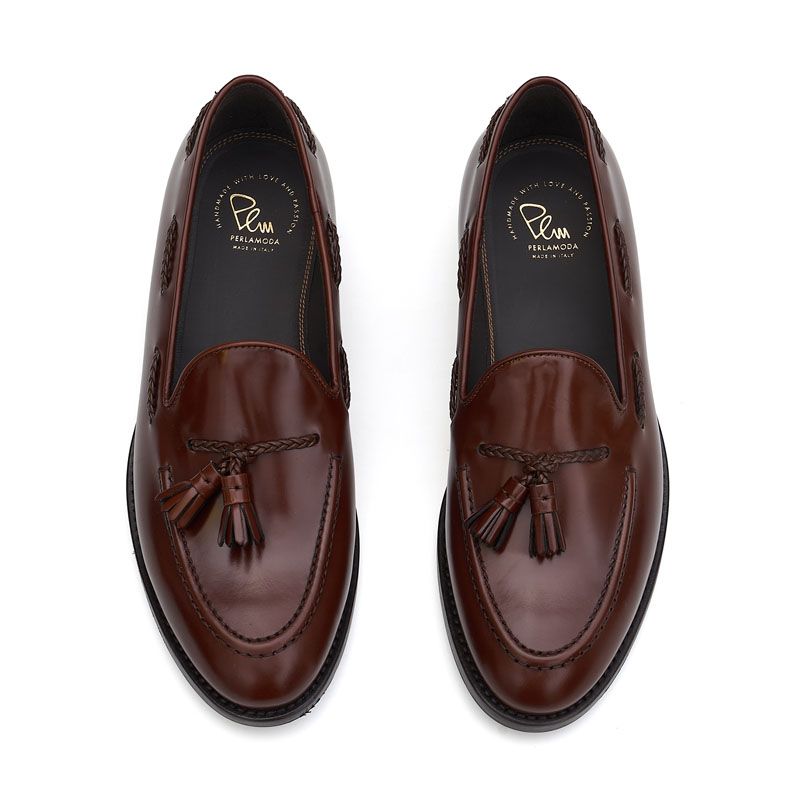 HANDCRAFTED LEATHER LOAFERS 348PM02V/BOTDU