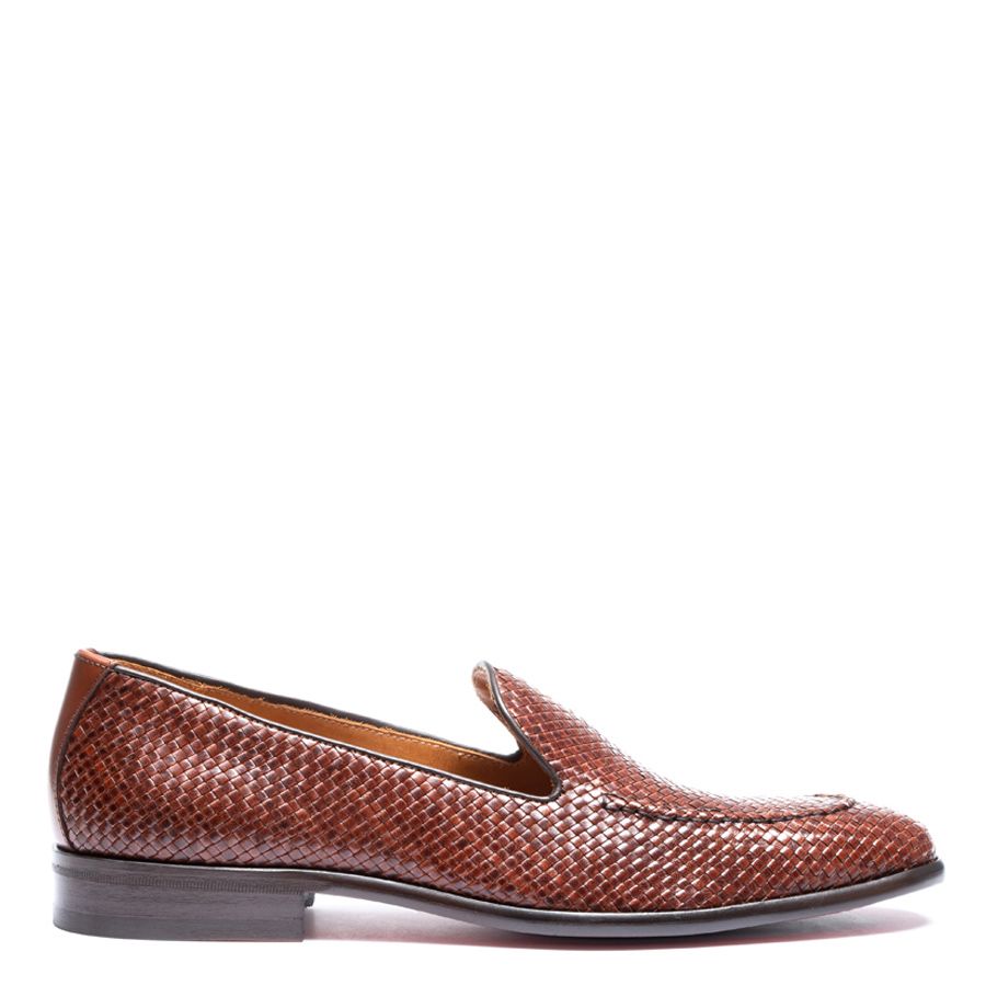 WEAVED LEATHER LOAFERS