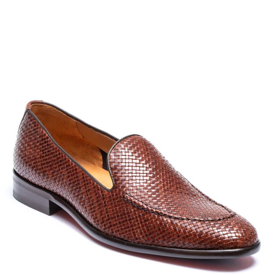 WEAVED LEATHER LOAFERS