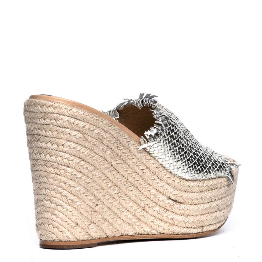 WEAVED LEATHER WEDGES