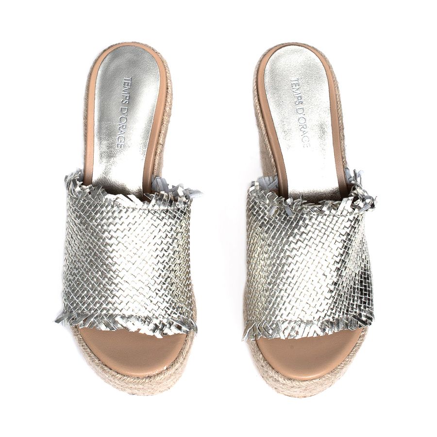 WEAVED LEATHER WEDGES